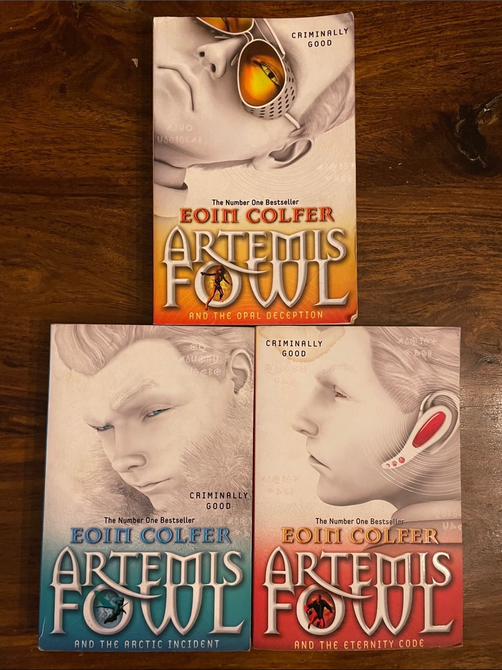 3 Artemis Fowl Books Eoin Colfer Softcover Used UK Edition Arctic Eternity Opal